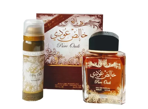 خالص عودي عطر رجالي من لطافة 100 مل مع سبراي مزيل عرق 50 مل-العطور-ام ار جي